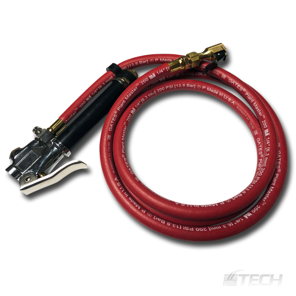 Dill Inflation Gauge 6 ft. Hose Clip-On Chuck - Storage